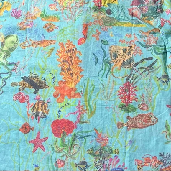 TIZZIE Ocean-Themed Button-Up Shirt - Picture 5 of 12